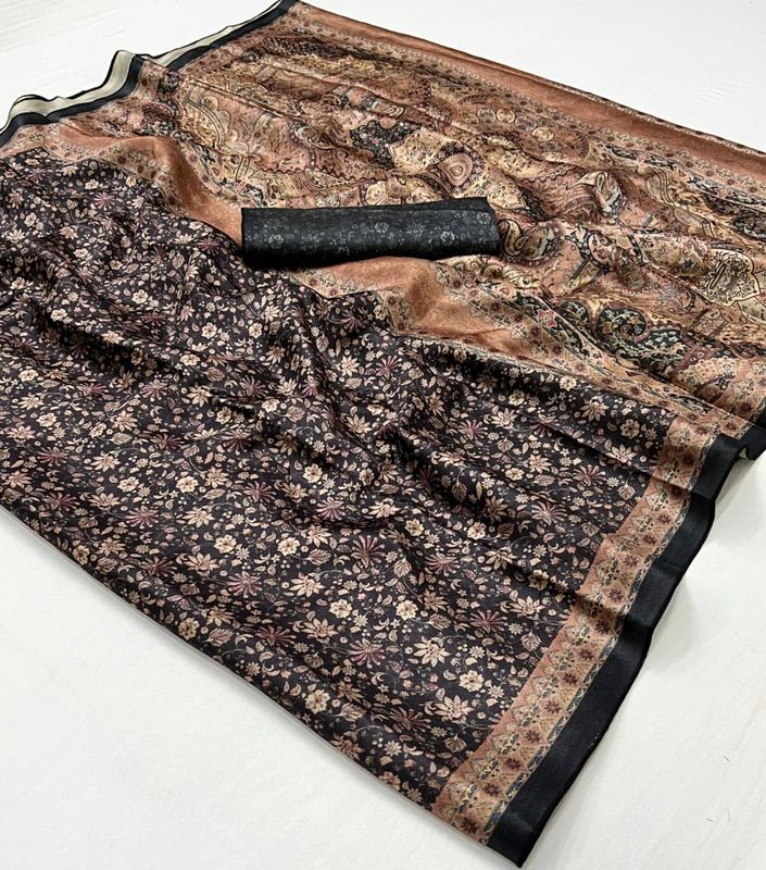 NORTH BEATS – Premium Printed Pashmina Silk Saree