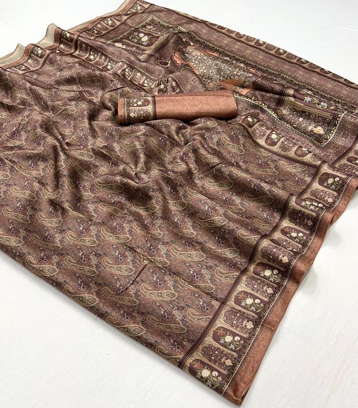 NORTH BEATS – Premium Printed Pashmina Silk Saree