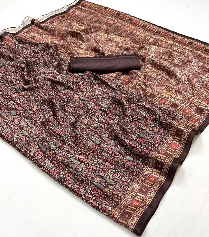 NORTH BEATS – Premium Printed Pashmina Silk Saree