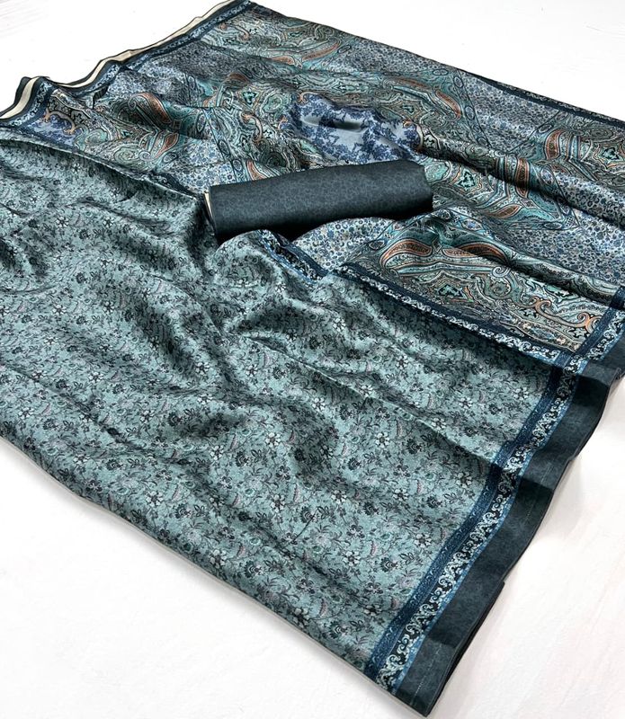 NORTH BEATS – Premium Printed Pashmina Silk Saree