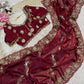 Premium Fendy Satin Sequin Saree Luxury Embroidery