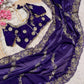 Premium Fendy Satin Sequin Saree Luxury Embroidery