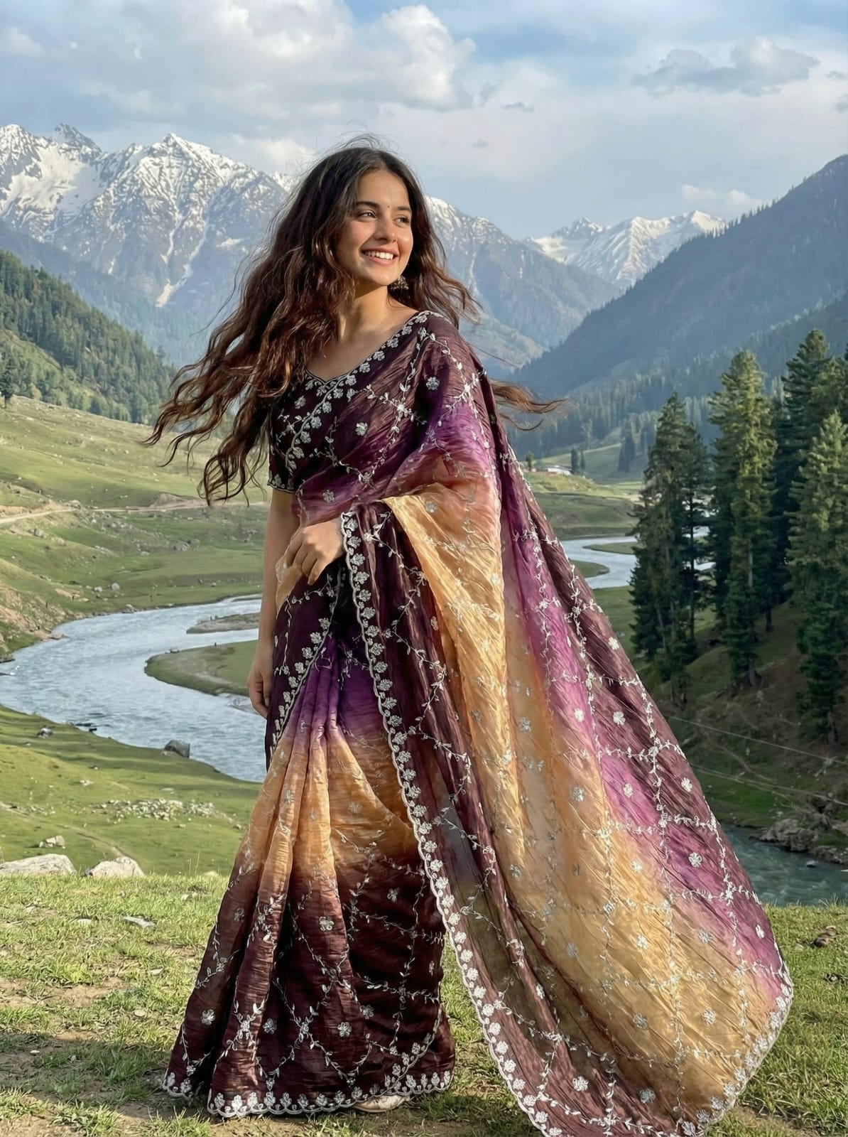 Luxurious Gold Crush Pedding Saree with 3 mm Sequence Embroidery Saree