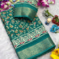 Premium Dola Silk Saree Printed All Over & Jekad Border