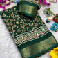 Premium Dola Silk Saree Printed All Over & Jekad Border