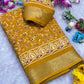 Premium Dola Silk Saree Printed All Over & Jekad Border