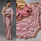 Heavy Faux Georgette Saree with 5MM Sequin Butti Work & Coding Embroidery Mirror Lace Border