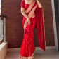 Designer Pure Georgette Saree with Sequins & Dori Embroidery Lace Border