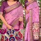 Cotton Bandhej Jacquard Saree with Zari & Minakari Pallu
