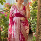 Soft & Elegant Hand-Dyed Viscose Saree with Zari Work & Designer Lace