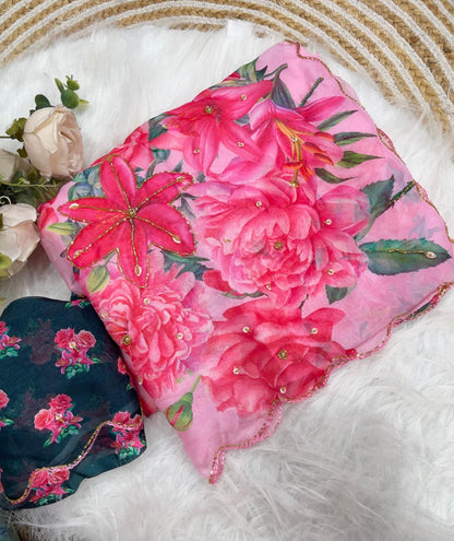 Premium Soft Teby Silk Floral Saree – Vaani Collection