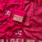 Luxury Shimmer Chiffon Saree with Jacquard Border & Kardana Handwork