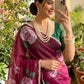 🌸 Premium Silk Saree with Handwork Border