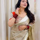 Trending G-MEE Satin Silk Party Wear Saree with Ready-to-Wear Aangi Blouse