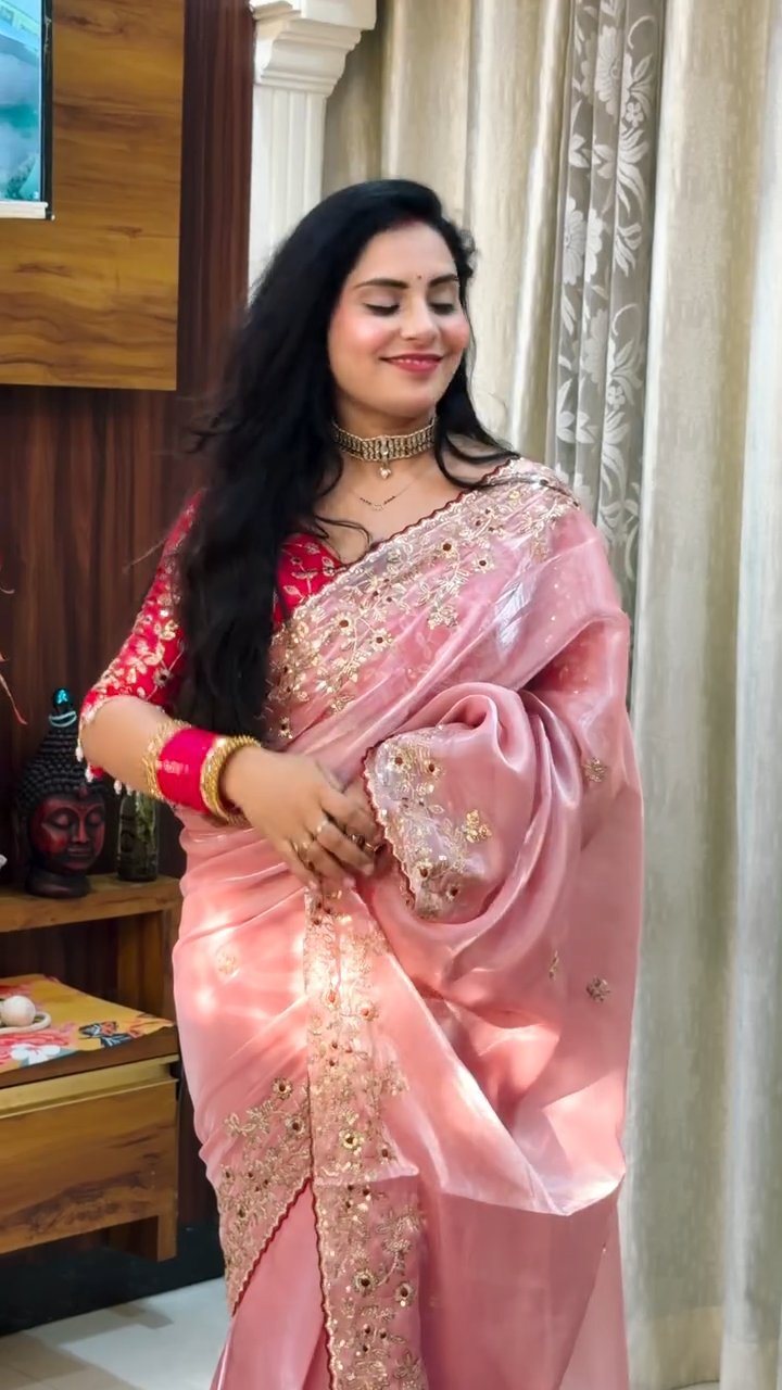 Elegant Sequin Frendy Chiffon Dream Saree