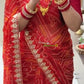 Special Saawan Red Bandhani Heavy Georgette Designer Saree with Gota Patti