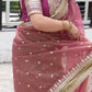 Party Wear Soft NC Twill Saree with Designer Corset Blouse