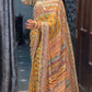 Premium Soft Chinnon Party Wear Saree with Real Mirror & Gold Zari Work