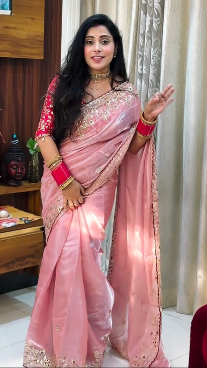 Elegant Sequin Frendy Chiffon Dream Saree