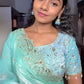 Luxe Fendy Satin Saree with 3mm Sequin Embroidery & Heavy Border