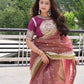 Party Wear Soft NC Twill Saree with Designer Corset Blouse