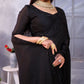 Black Beauty Space Silk Saree with Elegant Jarkhan Work 🖤✨