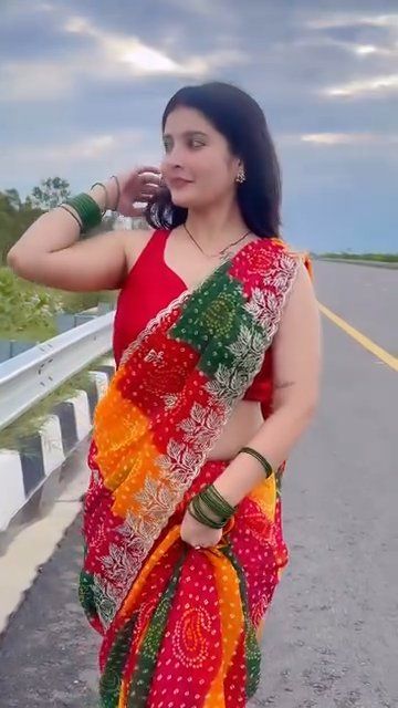 Soft Georgette Bhandhni Printed Saree