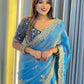 🌸 NEW ARRIVAL ✨ Royal Butterfly Embroidery Saree
