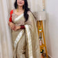 Trending G-MEE Satin Silk Party Wear Saree with Ready-to-Wear Aangi Blouse
