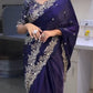 Luxe Fendy Satin Saree with 3mm Sequin Embroidery