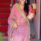 Elegant Moss Silk Jacquard Butti Designer Saree