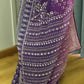 Shaded Celebrity Style Designer Georgette Saree with Mirror & Khatli Work
