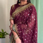 Party Wear Soft Twill Saree with Designer Corset Blouse