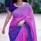 Shaded Celebrity Style Designer Georgette Saree with Mirror & Khatli Work