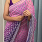 Shaded Celebrity Style Designer Georgette Saree with Mirror & Khatli Work