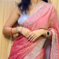 LUXURY Handcrafted Diamond work silk saree