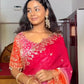 Luxe Fendy Satin Saree with 3mm Sequin Embroidery & Heavy Border