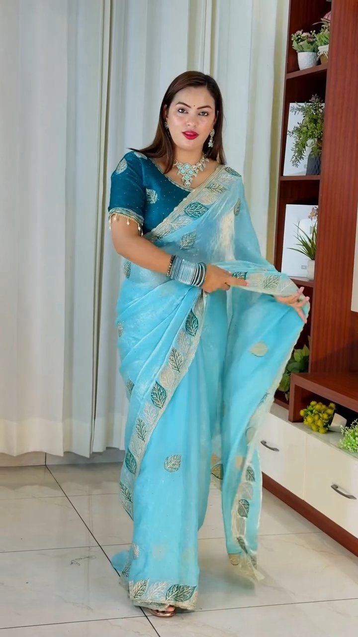 Premium Fendy C-Pallu Satin Designer Saree