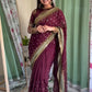 Party Wear Soft Twill Saree with Designer Corset Blouse