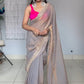 Graceful Fendy Silk Blooming with sequence border Saree