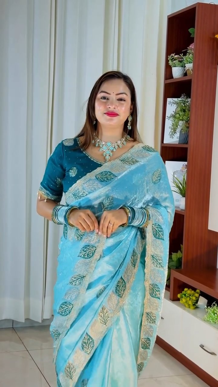 Premium Fendy C-Pallu Satin Designer Saree
