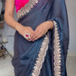 Graceful Fendy Silk Blooming with sequence border Saree